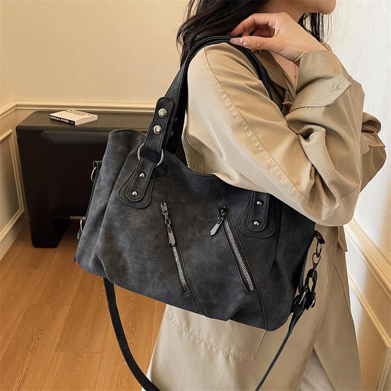 Neue Damen Mattierte Tragetasche & Umhängetasche mit großem Fassungsvermögen