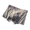 Men Boxer Underwear Elastic Mid-Waist Design Patchwork Color U-Convex Shorts Briefs Smooth Texture Panties
