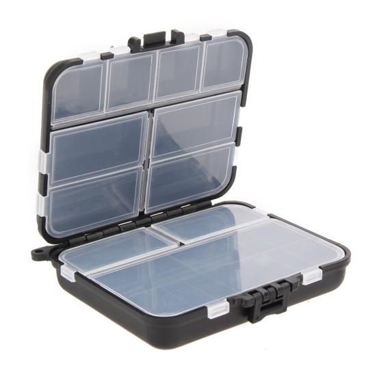 Double-sided Fishing Lure Box, Waterproof Plastic Fishing Tackle Storage Case, Transparent Visible Fishing Bait Accessory Organizer Container