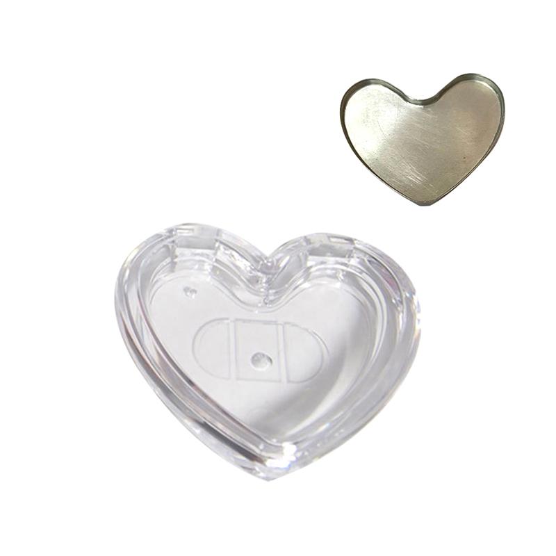 

Пустой футляр для теней в форме сердца Love Heart, футляр для помады, палитра пигментов, многоразовые румяна, хайлайтер, контуринг, дозатор для макияжа as the picture