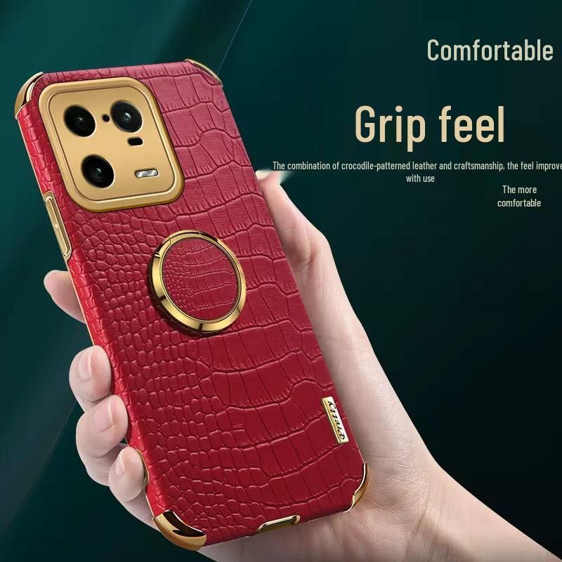 Xiaomi 13 Ultra & Redmi K60 Crocodile Pattern Phone Case with Magnetic Ring