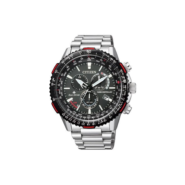 Citizen Eco-Drive Series Multi-Band Radio Signal Automatic Reception Solar Quartz Movement Stainless Steel Watch Men watches Black CB5001-57E