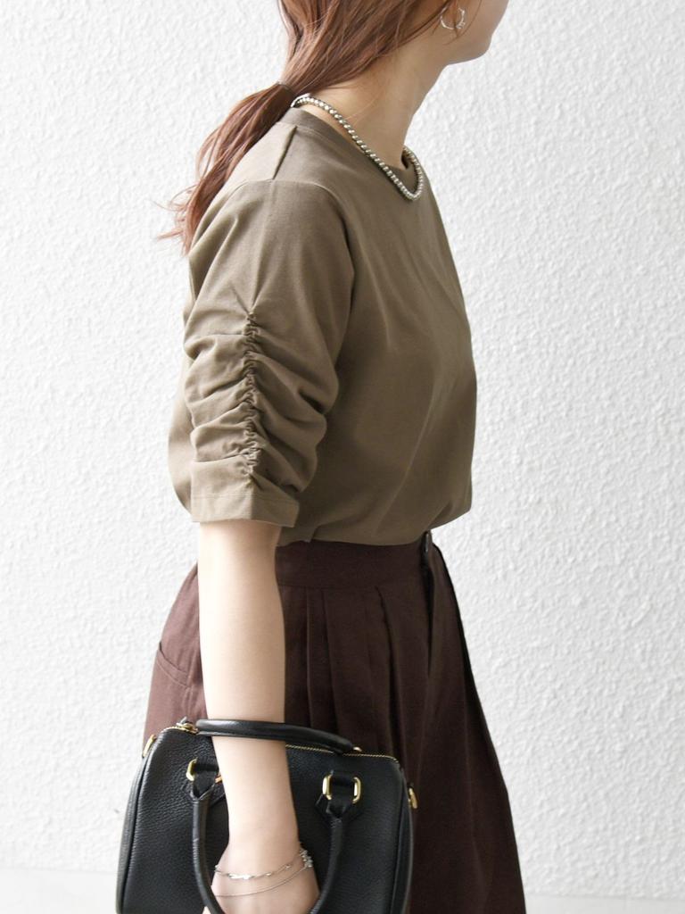 Ships Any USA Cotton Gathered UV Cool to the Machine One Size Tee, Protection, Touch, Moisture-Wicking, Quick-Drying, Washable, 722010030, Khaki,