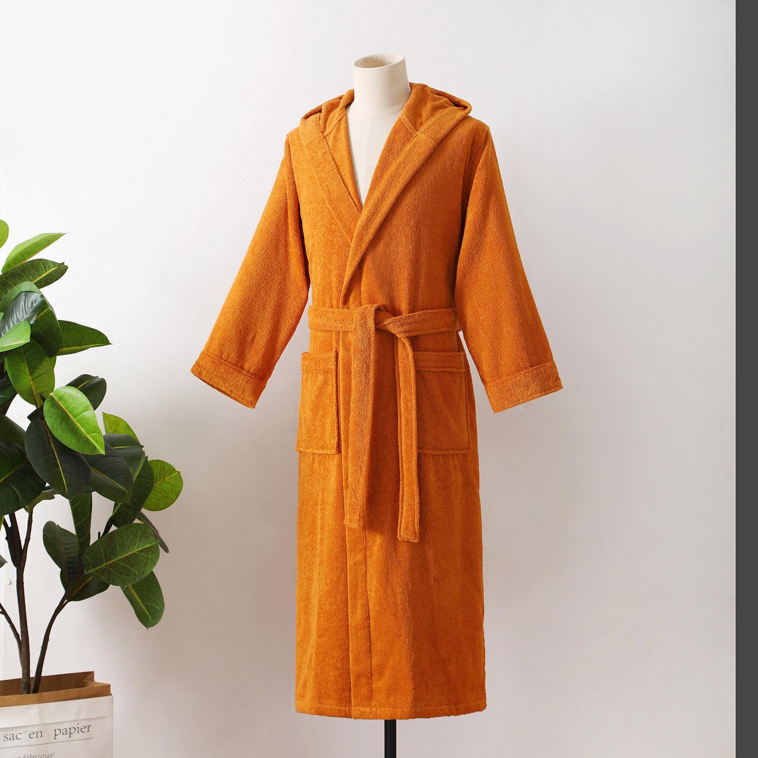 

Pure Cotton Plus Size Bathrobe - Absorbent Hotel-Style Sleepwear for All Seasons, Couples M