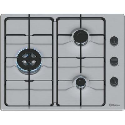 3-burner Gas Hob - Balay Electrodomésticos - Auto-ignition - GasStop Safety - White - Enameled Grates