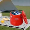 30L Capacity Commercial-Grade Insulated Soup & Food Storage Bucket, Red Hot Cold Temperature Retention Pail, 31.7 Qt Container