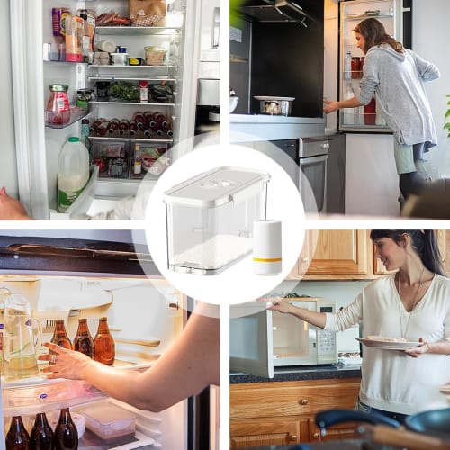 Vacuum Bread Storage Container, Bread Storage Container, Sealable Container, Vacuum Food Storage Container with Vacuum Pump, Food Storage Box with Rem