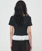 Nigaennikol Dots Lace Half Top_Black