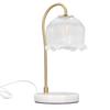 Candle Warmer Lamp Glass Marble Dimmable Electric Fragrance Candle Melter with 2 Bulbs for