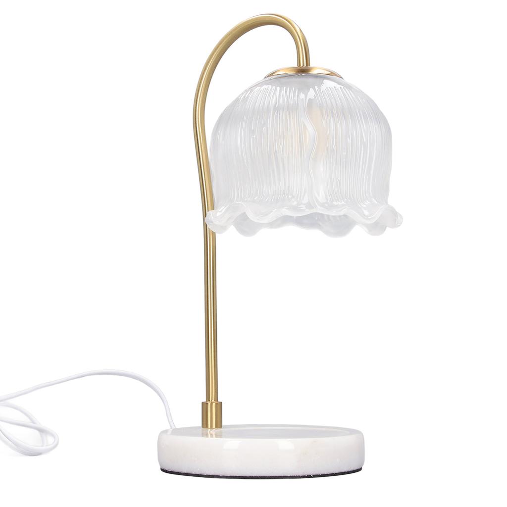 Candle Warmer Lamp Glass Marble Dimmable Electric Fragrance Candle Melter with 2 Bulbs for