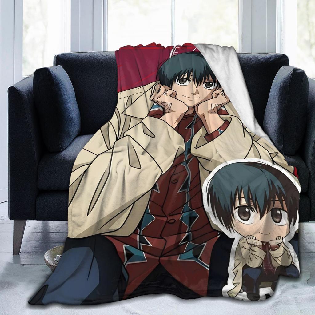 Yoichi Nagumo Flannel Throw Blankets Sakamoto Days Anime Blankets for Bedding Office Soft Plush Thin Quilt