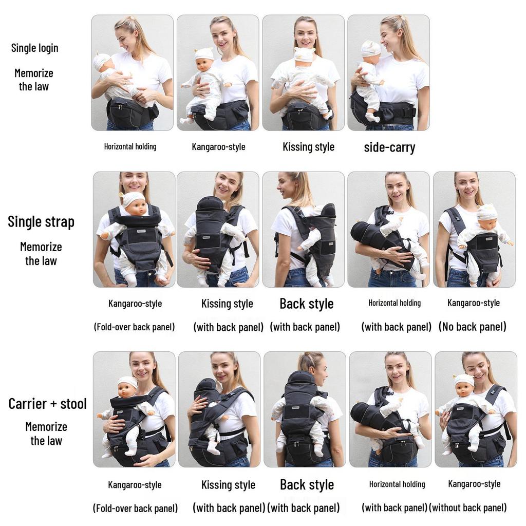 Premium Cross-Border Baby Carrier Waist Stool for Newborns - Horizontal & Front-Facing, Multifunctional Design