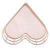 Rose Golden Heart Shape Storage Basket Heart Shaped Metal File Storage Basket  Household Use