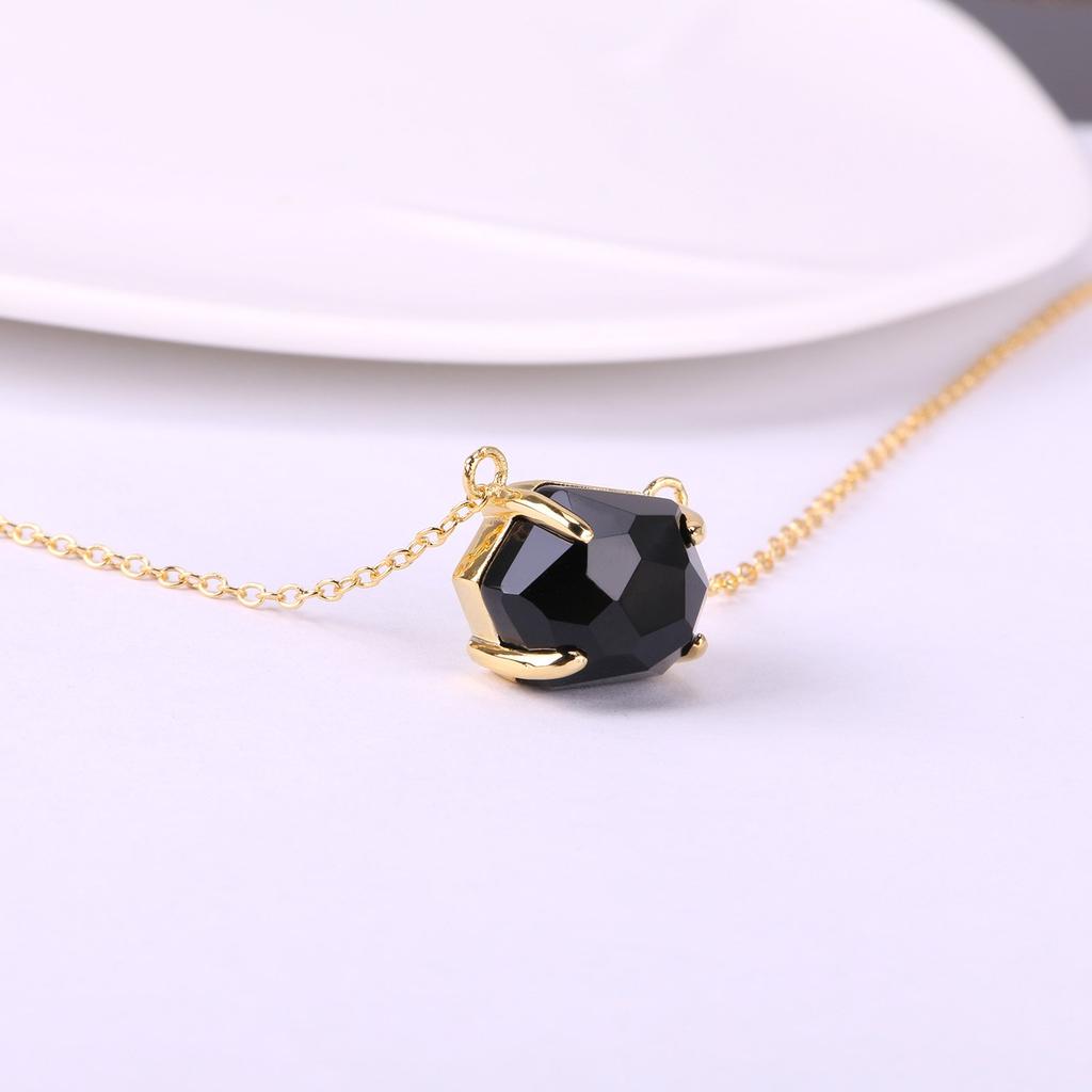 KELITCH Top Crystal Pendant Necklace Fashion Gold Chain for Women Jewelry Gift (Brown Gold)