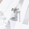 jijijing Brooch Pin, High Heels Bow Shape Lapel Pin with Sparkling Rhinestones, Women Badge for Suits Coats Bags Accessories