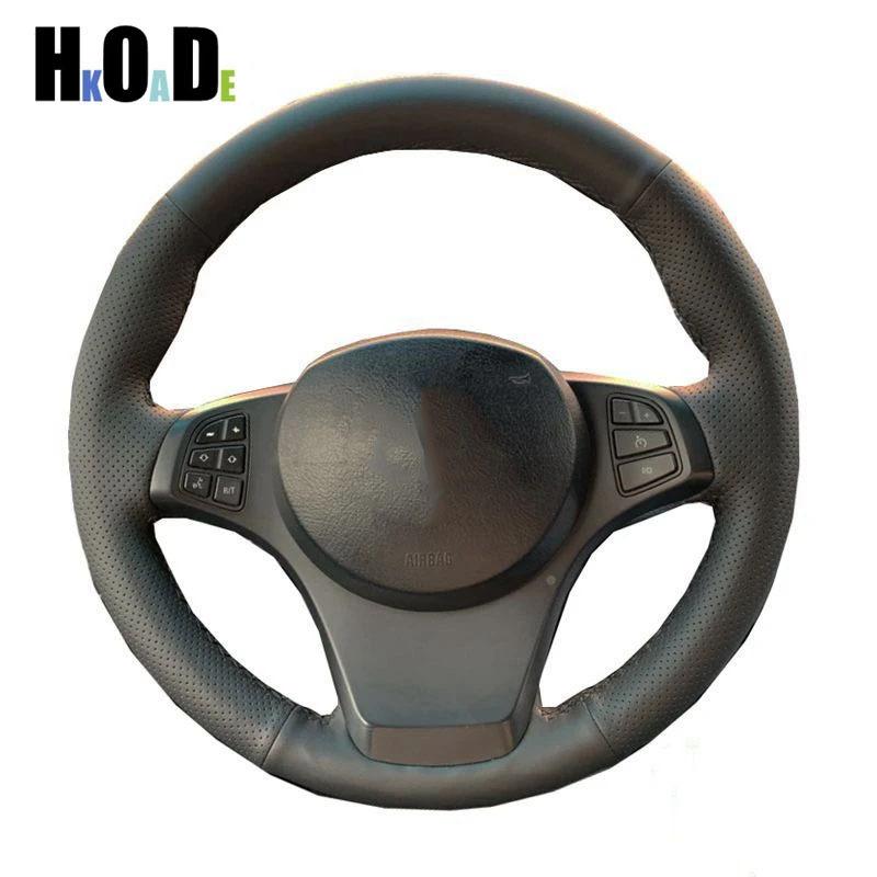DIY Artificial Leather Hand Sewing Car Steering Wheel Cover For BMW E53 X5 2004 - 2006 E83 X3 2003 - 2010 Car Accessories