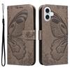For iPhone 17 Case Butterfly Pattern PU Leather Folio Flip Phone Cover