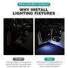 6 LED Car Door Lights Welcome Light Magnetic USB Charging Open Door Safe Emergency Warning Signal Lamp For Car Interior Atmosphere