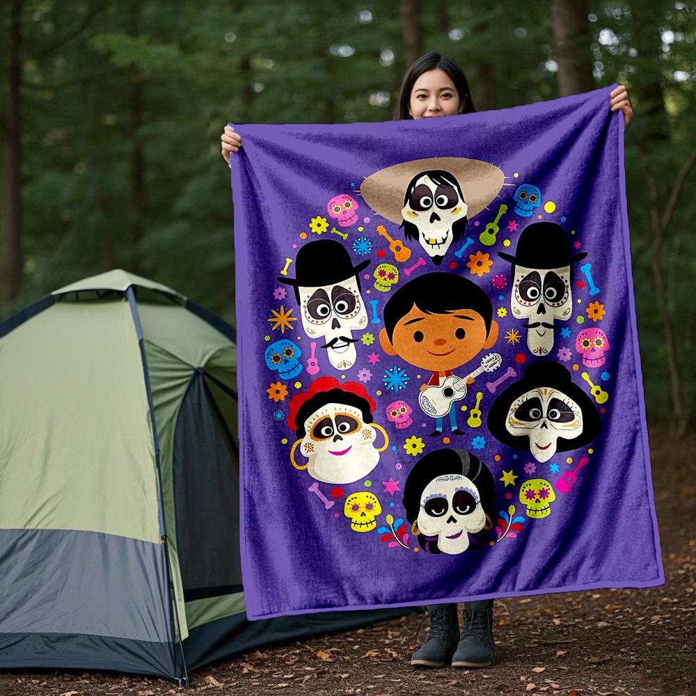 1 шт., Плед Disney «Тайна Коко» Мигель Семья, Плед для всех сезонов, Гостиная, Уличные пледы, Путешествия, Кемпинг 80x120cm