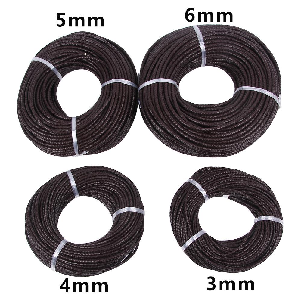 Diy First Layer Leather Rope Full Oil Edge Woven Cowhide Rope Woven Leather Rope Bracelet Necklace Rope