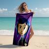 1pc C-Coraline Beach Towel, Comfortable and Thick, and Swimming/Bath/Picnic/Camping Towel, Suitable for Seaside Beaches