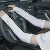 UV Solar Arm Sleeves Woman Men Cycling Fingerless Gloves Cool Muff Summer Ice Silk Elastic Arm Cover Driving Anti-Sunburn Sleeve