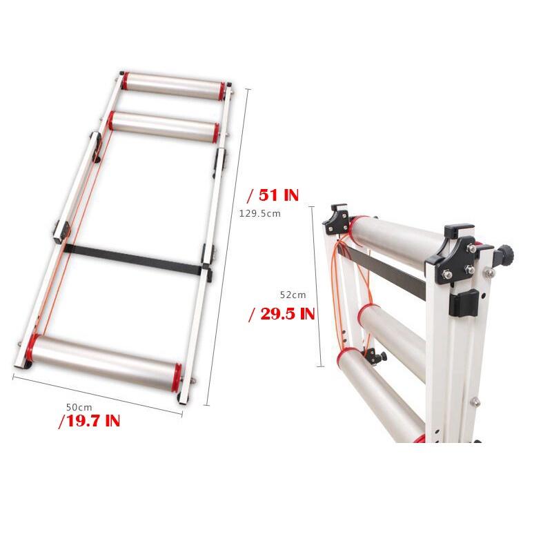 

Bicycle Indoor Exercise Bike Training Silent Folding Trainer Aluminum Alloy For MTB Road Bike 51 * 19.7 in Bike Roller Trainer Stand