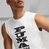 Puma Hooper Letter Print Casual Breathable Round Neck Sleeveless Vest Men Tops White 624829-02