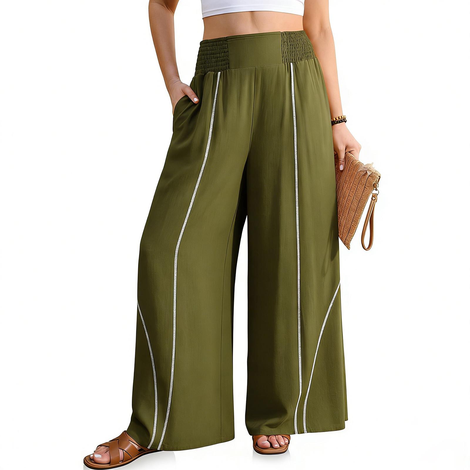 

Женские повседневные и модные цветные свободные брюки с карманами S