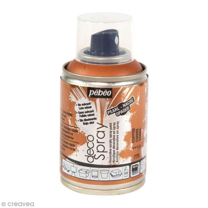Peinture en bombe - Pébéo - DecoSpray - Cuivré - 100 ml - Idéale pour la décoration