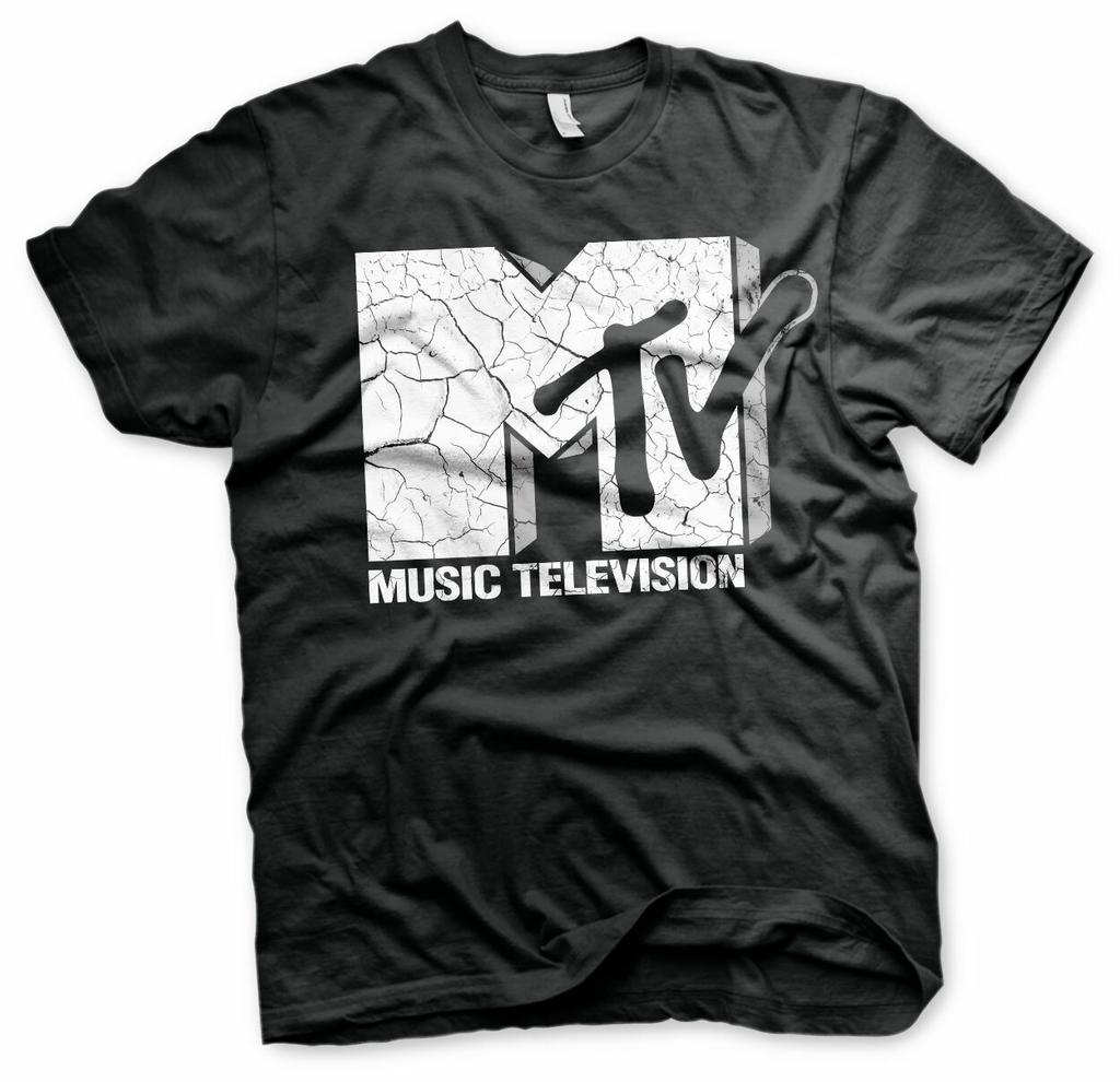 Official License MTV Cracked Logo Large Tall 3XL 4XL 5XL Men's T-Shirt