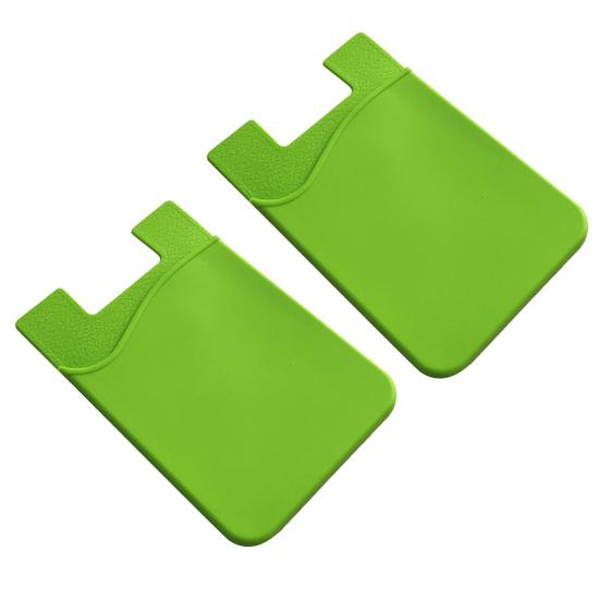 2Pcs Card Holder Silicone Phone Wallet Single-layer Multi-function for Bank Card