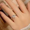 Elegant Cut Square Synthetic Zirconia Engagement Ring Adjustable Sparkling Bridal Jewelry Perfect for Wedding and Daily Wear