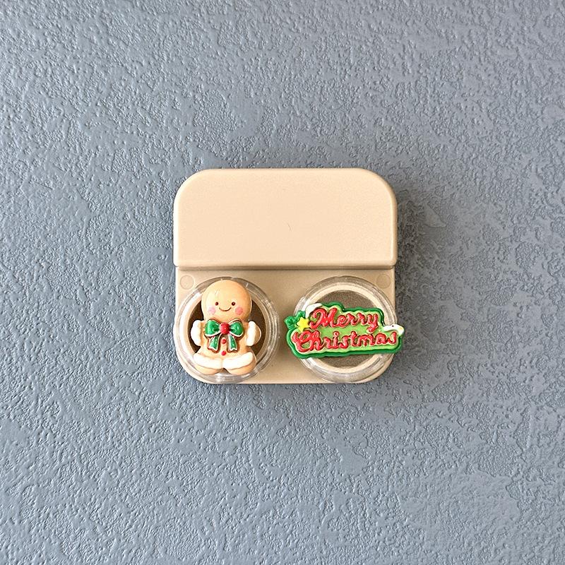 Women's Contact Lens Case with Tweezer Suction Stick Set for Travel Kit Holder Candy Color Contact Lenses Box Cute Cartoon