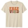 Fall Vibes Unisexs TShirt Retro Groovy Seasonal Autumn Thanksgiving Gift For Her