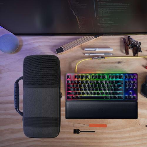 Geekria Keyboard Case, 87-Key Compatible with Razer Huntsman V2 TKL, BlackWidow TE Chroma V2 TKL, and BlackWidow V3 TKL Wireless Gaming Keyboards, Ten