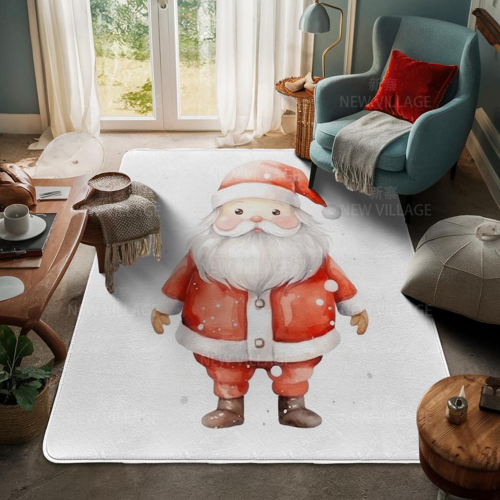 House Entrance Carpet Home Door Mat Living Room Bath Foot Bathroom Non-slip Water Absorption Rugs Bath Merry Christmas Winter