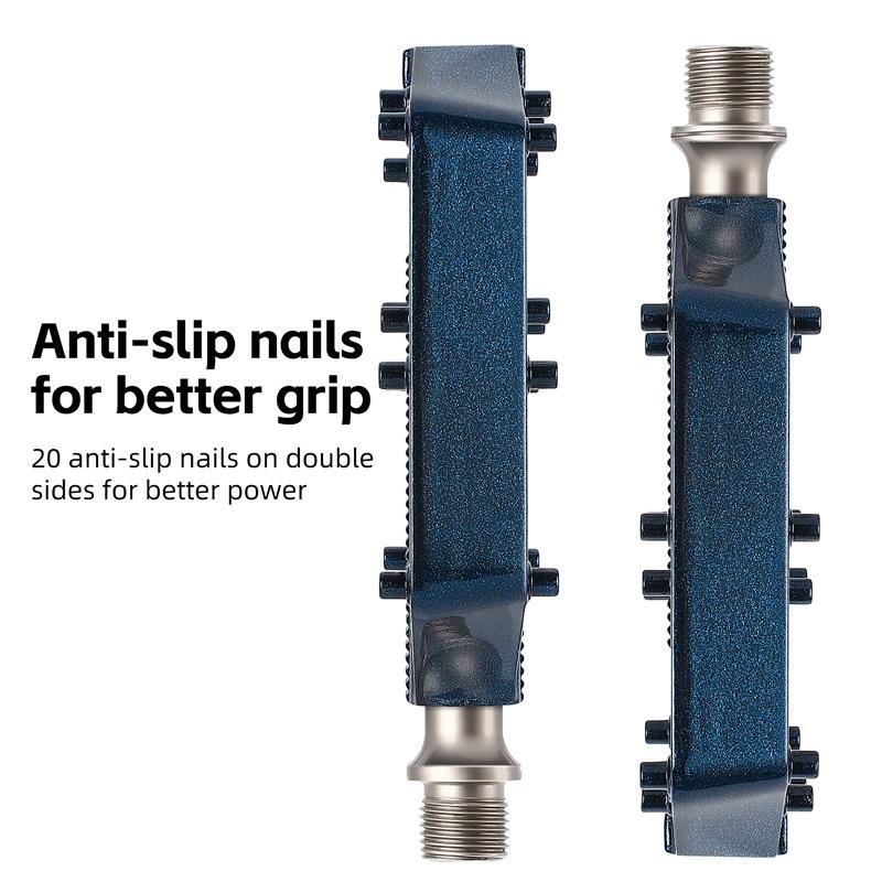 WEST BIKING MTB Bike Pedals 3 Bearing Aluminum Alloy Widened Non-Slip Platform Pedals Road Cycling City Folding Bike Flat Pedals