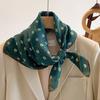 Orange Cashew Flower Cotton and Linen Hair Scarf  Small Square Scarf  Women's Thin Scarf  Linen Headscarf  Versatile Shirt