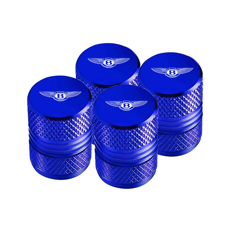 4Pcs Aluminum Alloy For Bentley Flying Spur Continental GT Bentayga Mulsanne Badge Car Tire Valve Cap Wheel Stem Dustproof Cover