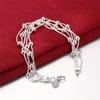 Cross Accessories Five-Line Light Bead Silver-Plated Bracelet for Women