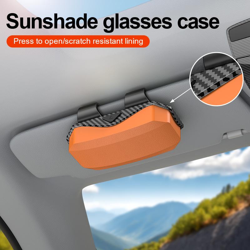Autobrillenetui Fahrzeug Sonnenbrillen Aufbewahrungsbox Clip Sonnenblende Sonnenschutz Zubehör Innen kratzfestes Material innen