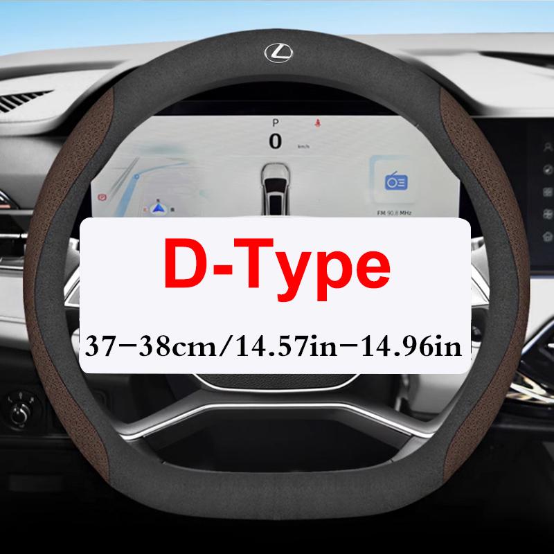 Leather Car Steering Wheel Cover for Lexus LX RX ES NX TX IS 2013 - 2019 2020 2021 2022 2023 2024 2025 Auto Interior Accessories