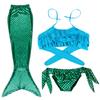 Mermaid Swimsuit Girls Middle School Elder Princess Split Skirt Elementary School Mermaid Baby Three-Piece Set