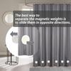 2pack Replacement Rubber Wrapped Shower Curtain Weights Added Weight Rust-proof Curtain Liner Weights Heavy Duty Shower Magnets