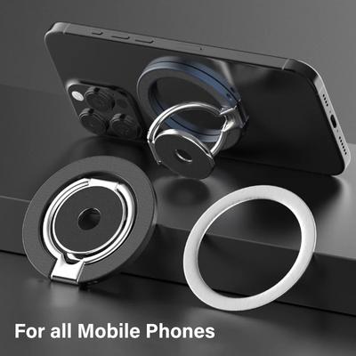 Cell Phone Strong Magnet Stand for Magsafe Finger Ring 360 Degree Rotation Portable Double Magnetic Holder for iPhone 16 15 14