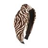 Fashion Women's Zebra Print Cloth Headband With Center Knot Girls Daily Casual Hair Accessory