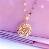 Purple Gold Color Gold Shiny Smart Pendant Necklace Fashion Classic Rose Gold Plated