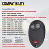 Schlüsselanhänger Keyless Entry Fernbedienung für Chevy Colorado Venture, GMC Canyon, Pontiac Montana, Isuzu i-280 i-290 i-350 i-370, Hummer H3 H3T, L2C0007T, 2 Stück