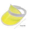 Girls Beach Cap Versatile Color Transparent Hats Eye Protection Empty Top Hat Elastic Beach Sun Hat Cycling Sports Visor Caps